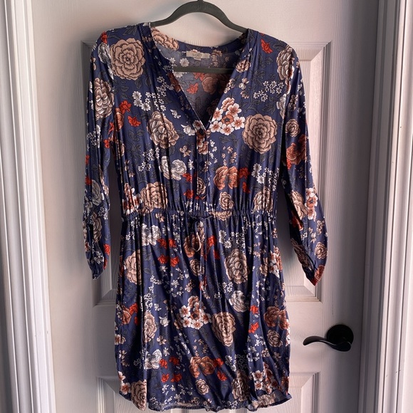 Loft Dress Blue Floral Pattern S - Picture 11 of 13